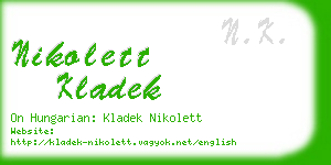 nikolett kladek business card